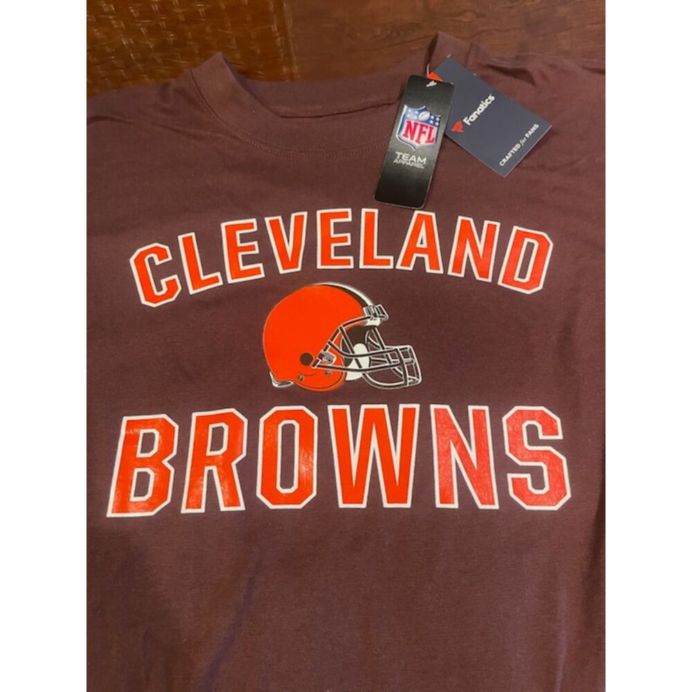 Fanatics Men's Cleveland Browns T-Shirt Size XL NWT Brown Crewneck Short Sleeve